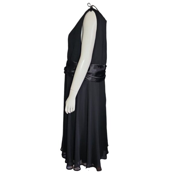 Connected Apparel Dress Womens Plus Size 20W Solid All Black Sleeveless Zip Up - Picture 2 of 7